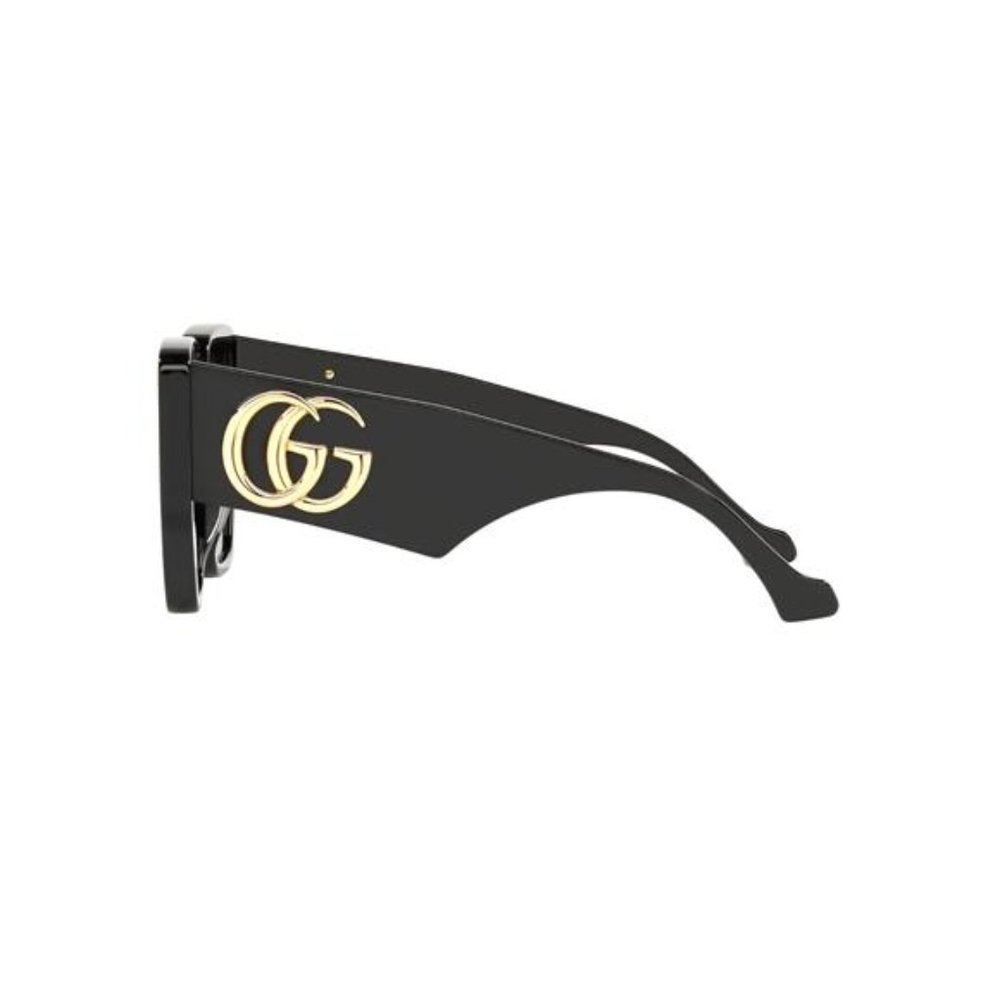 "Shop the Stylish GUCCI GG 0956S 003 Black Gold/Grey Oversized Sunglasses |Brand - Picture 3 of 5